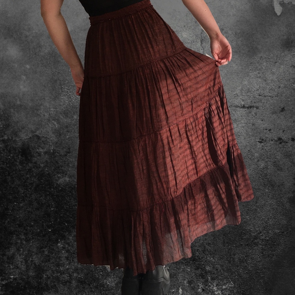 Grunge fairy tiered maxi skirt